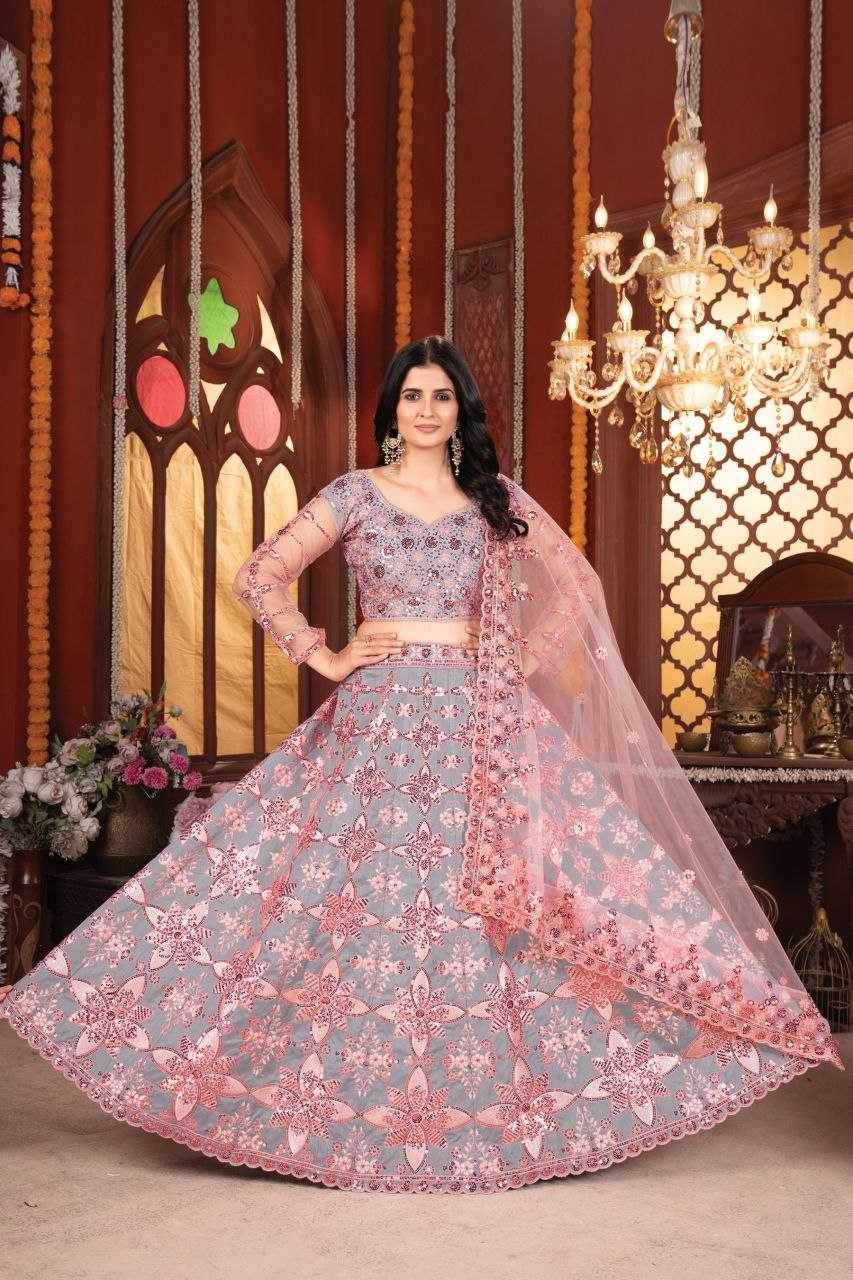 Silk Designer Traditional Embroidered Lehenga - MYLUXURY LANE ENTERPRISE
